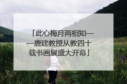 此心梅月两相知——唐建教授从教四十载书画展盛大开幕