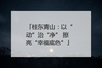桂东青山：以“动”治“净” 擦亮“幸福底色”