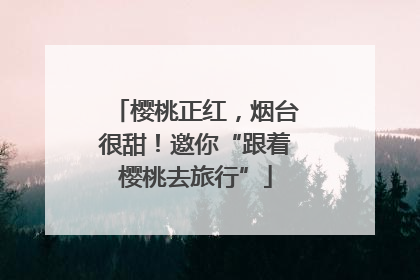 樱桃正红，烟台很甜！邀你“跟着樱桃去旅行”