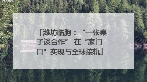 潍坊临朐：“一张桌子谈合作” 在“家门口”实现与全球接轨