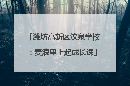 潍坊高新区汶泉学校：麦浪里上起成长课