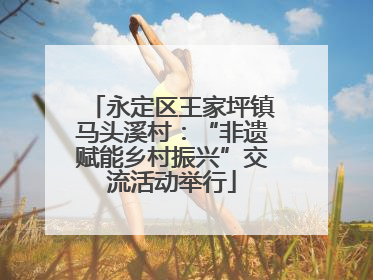 永定区王家坪镇马头溪村：“非遗赋能乡村振兴”交流活动举行