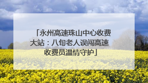 永州高速珠山中心收费大站：八旬老人误闯高速 收费员温情守护