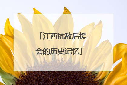 江西抗敌后援会的历史记忆