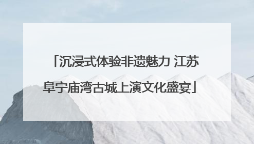 沉浸式体验非遗魅力 江苏阜宁庙湾古城上演文化盛宴