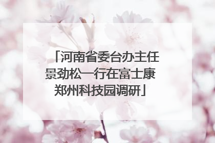 河南省委台办主任景劲松一行在富士康郑州科技园调研