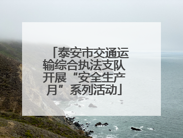 泰安市交通运输综合执法支队开展“安全生产月”系列活动