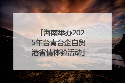海南举办2025年台青台企自贸港省情体验活动
