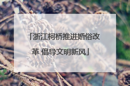 浙江柯桥推进婚俗改革 倡导文明新风