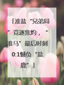 淮盐“兄弟局”竞逐焦灼，“淮马”最后时刻0:1憾负“盐鹿”