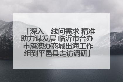 深入一线问需求 精准助力谋发展 临沂市台办 市港澳办商城出海工作组到平邑县走访调研