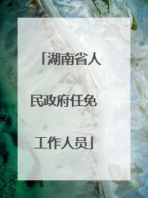 湖南省人民政府任免工作人员