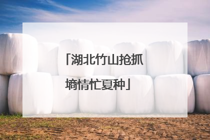 湖北竹山抢抓墒情忙夏种