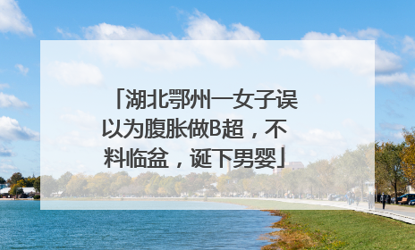 湖北鄂州一女子误以为腹胀做B超，不料临盆，诞下男婴