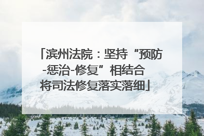 滨州法院：坚持“预防-惩治-修复”相结合 将司法修复落实落细