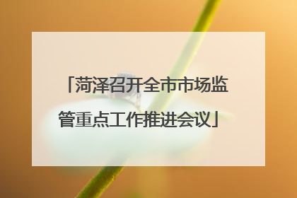菏泽召开全市市场监管重点工作推进会议