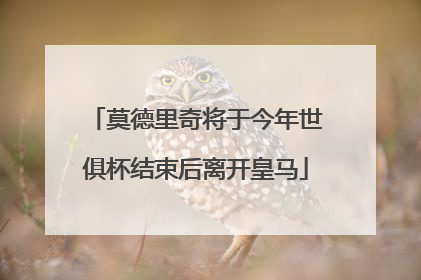 莫德里奇将于今年世俱杯结束后离开皇马