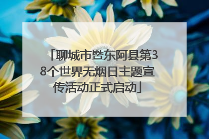聊城市暨东阿县第38个世界无烟日主题宣传活动正式启动