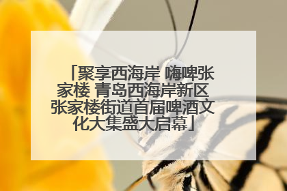 聚享西海岸 嗨啤张家楼 青岛西海岸新区张家楼街道首届啤酒文化大集盛大启幕