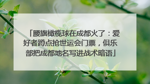 腰旗橄榄球在成都火了：爱好者蹲点抢世运会门票，俱乐部把成都地名写进战术暗语