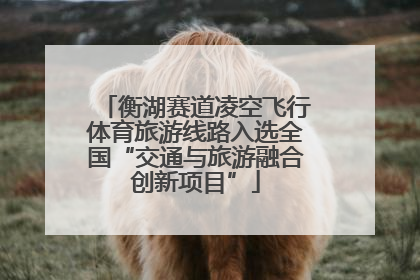 衡湖赛道凌空飞行体育旅游线路入选全国“交通与旅游融合创新项目”