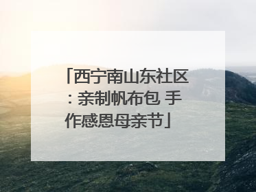 西宁南山东社区：亲制帆布包 手作感恩母亲节