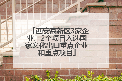 西安高新区3家企业、2个项目入选国家文化出口重点企业和重点项目