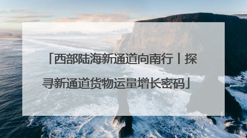 西部陆海新通道向南行丨探寻新通道货物运量增长密码