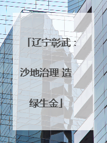 辽宁彰武：沙地治理 造绿生金