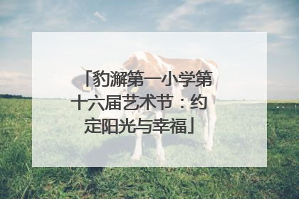 豹澥第一小学第十六届艺术节：约定阳光与幸福