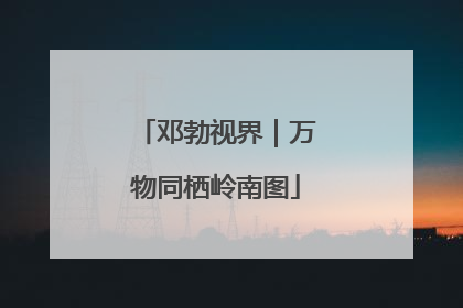 邓勃视界｜万物同栖岭南图