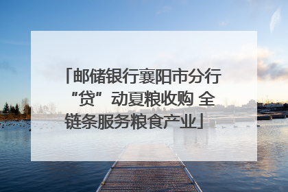 邮储银行襄阳市分行“贷”动夏粮收购 全链条服务粮食产业