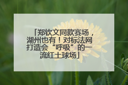郑钦文同款赛场，湖州也有！对标法网打造会“呼吸”的一流红土球场