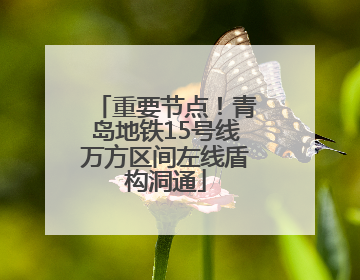 重要节点！青岛地铁15号线万方区间左线盾构洞通