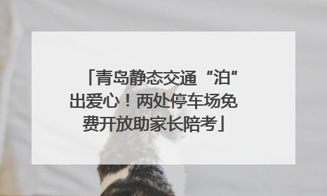 青岛静态交通“泊”出爱心！两处停车场免费开放助家长陪考