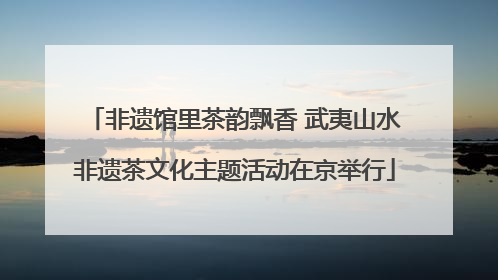 非遗馆里茶韵飘香 武夷山水非遗茶文化主题活动在京举行