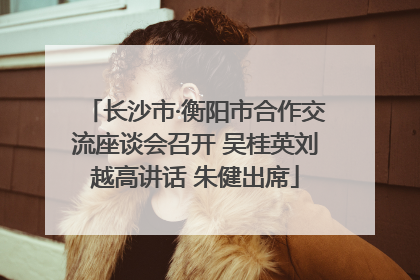 长沙市·衡阳市合作交流座谈会召开 吴桂英刘越高讲话 朱健出席