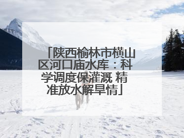 陕西榆林市横山区河口庙水库：科学调度保灌溉 精准放水解旱情