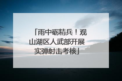 雨中砺精兵！观山湖区人武部开展实弹射击考核