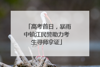 高考首日，暴雨中镇江民警助力考生寻师拿证