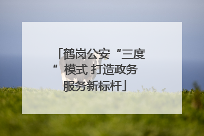 鹤岗公安“三度”模式 打造政务服务新标杆