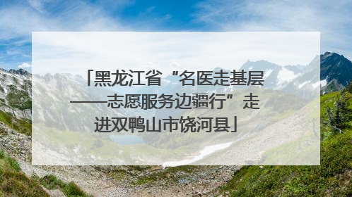 黑龙江省“名医走基层——志愿服务边疆行”走进双鸭山市饶河县