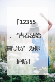 12355，“青春法治辅导员”为你护航