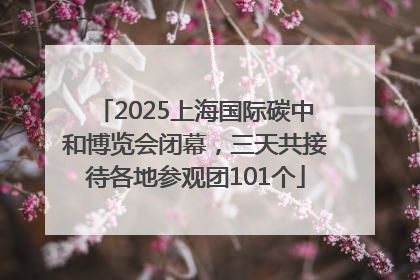 2025上海国际碳中和博览会闭幕，三天共接待各地参观团101个