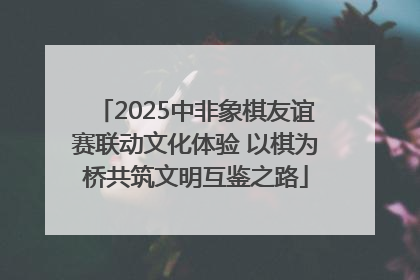 2025中非象棋友谊赛联动文化体验 以棋为桥共筑文明互鉴之路