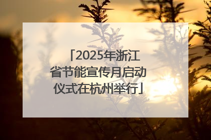 2025年浙江省节能宣传月启动仪式在杭州举行