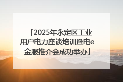 2025年永定区工业用户电力座谈培训暨电e金服推介会成功举办