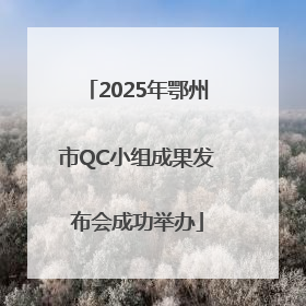 2025年鄂州市QC小组成果发布会成功举办