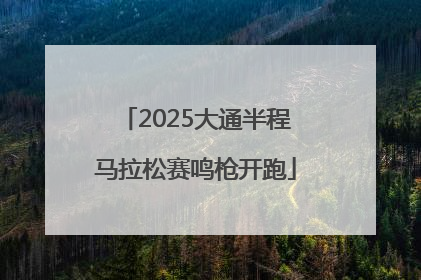 2025大通半程马拉松赛鸣枪开跑