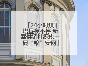 24小时烘干塔昼夜不停 新泰供销社织密三夏“粮”安网